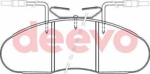 DEEVO BP62600 - Kit de plaquettes de frein, frein à disque cwaw.fr