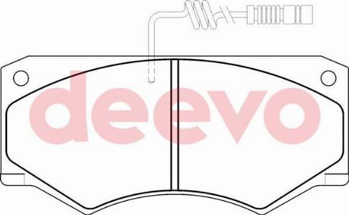 DEEVO BP62080 - Kit de plaquettes de frein, frein à disque cwaw.fr