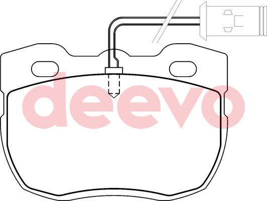 DEEVO BP62120 - Kit de plaquettes de frein, frein à disque cwaw.fr