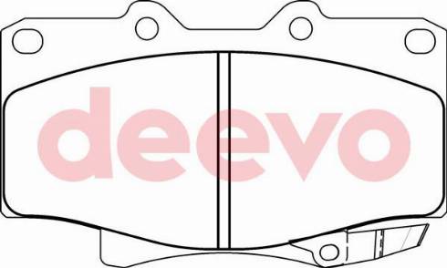 DEEVO BP62740 - Kit de plaquettes de frein, frein à disque cwaw.fr