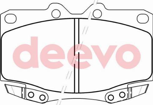 DEEVO BP62780 - Kit de plaquettes de frein, frein à disque cwaw.fr