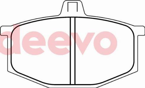 DEEVO BP67460 - Kit de plaquettes de frein, frein à disque cwaw.fr