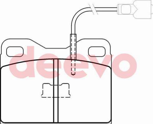 DEEVO BP67500 - Kit de plaquettes de frein, frein à disque cwaw.fr