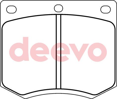 DEEVO BP67620 - Kit de plaquettes de frein, frein à disque cwaw.fr