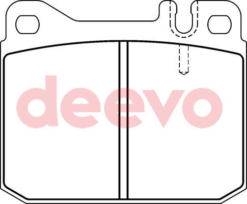 DEEVO BP67140 - Kit de plaquettes de frein, frein à disque cwaw.fr