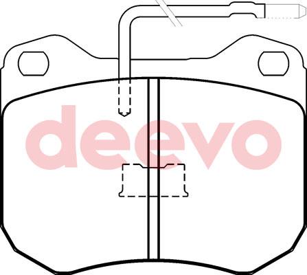 DEEVO BP67160 - Kit de plaquettes de frein, frein à disque cwaw.fr