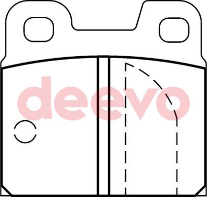 DEEVO BP67180 - Kit de plaquettes de frein, frein à disque cwaw.fr