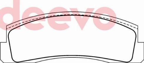 DEEVO BP67700 - Kit de plaquettes de frein, frein à disque cwaw.fr