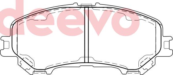 DEEVO BP84380 - Kit de plaquettes de frein, frein à disque cwaw.fr