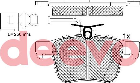 DEEVO BP85960 - Kit de plaquettes de frein, frein à disque cwaw.fr