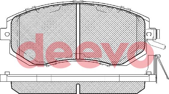 DEEVO BP85400 - Kit de plaquettes de frein, frein à disque cwaw.fr