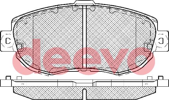 DEEVO BP85480 - Kit de plaquettes de frein, frein à disque cwaw.fr