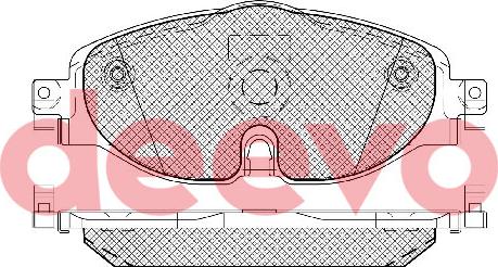 DEEVO BP85420 - Kit de plaquettes de frein, frein à disque cwaw.fr