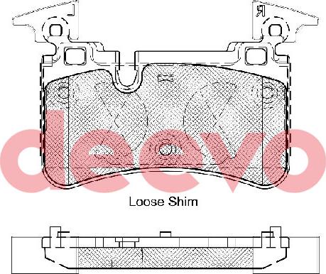 DEEVO BP85500 - Kit de plaquettes de frein, frein à disque cwaw.fr