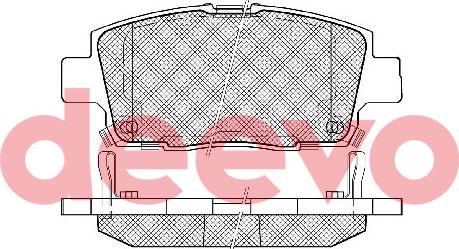 DEEVO BP85580 - Kit de plaquettes de frein, frein à disque cwaw.fr