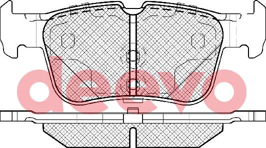 DEEVO BP85520 - Kit de plaquettes de frein, frein à disque cwaw.fr