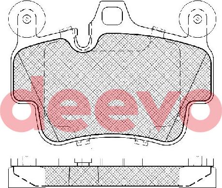 DEEVO BP85600 - Kit de plaquettes de frein, frein à disque cwaw.fr