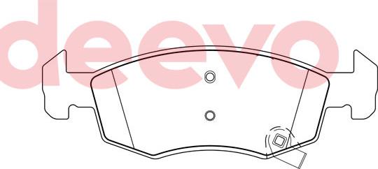 DEEVO BP85060 - Kit de plaquettes de frein, frein à disque cwaw.fr