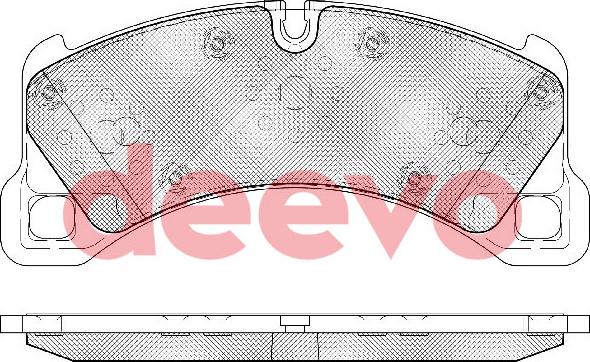 DEEVO BP85340 - Kit de plaquettes de frein, frein à disque cwaw.fr