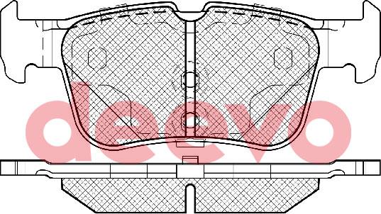 DEEVO BP85320 - Kit de plaquettes de frein, frein à disque cwaw.fr