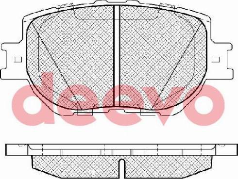 DEEVO BP85240 - Kit de plaquettes de frein, frein à disque cwaw.fr