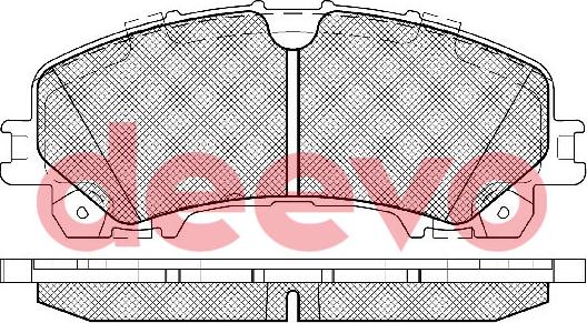 DEEVO BP85220 - Kit de plaquettes de frein, frein à disque cwaw.fr