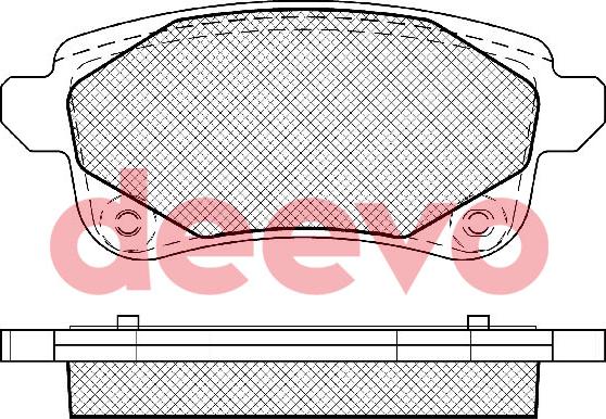 DEEVO BP85740 - Kit de plaquettes de frein, frein à disque cwaw.fr