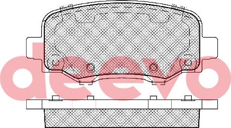 DEEVO BP85700 - Kit de plaquettes de frein, frein à disque cwaw.fr