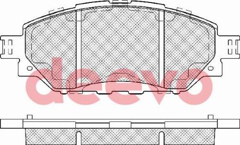 DEEVO BP86980 - Kit de plaquettes de frein, frein à disque cwaw.fr