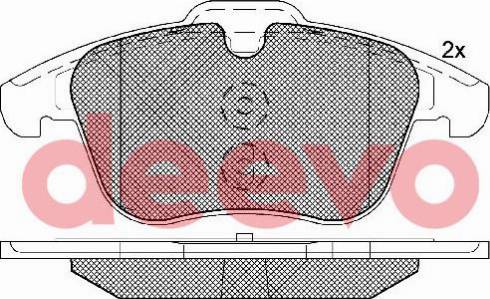 DEEVO BP86460 - Kit de plaquettes de frein, frein à disque cwaw.fr