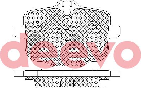 DEEVO BP86620 - Kit de plaquettes de frein, frein à disque cwaw.fr