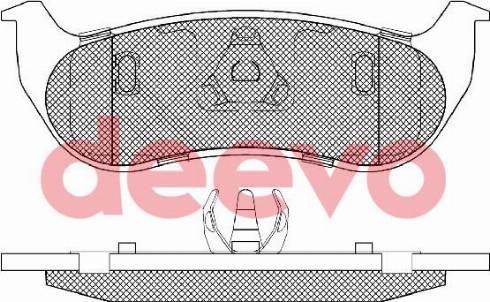 DEEVO BP86060 - Kit de plaquettes de frein, frein à disque cwaw.fr