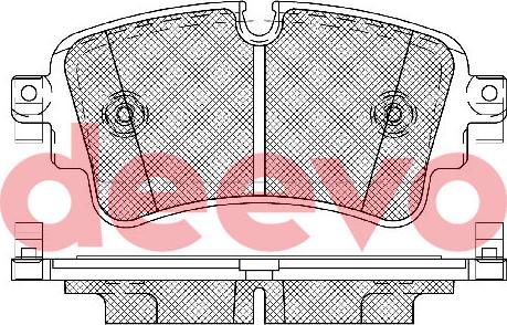 DEEVO BP86080 - Kit de plaquettes de frein, frein à disque cwaw.fr