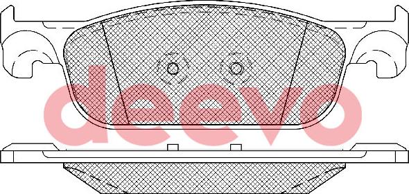 DEEVO BP86140 - Kit de plaquettes de frein, frein à disque cwaw.fr