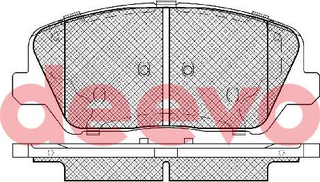 DEEVO BP86860 - Kit de plaquettes de frein, frein à disque cwaw.fr