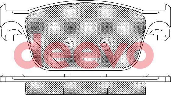 DEEVO BP86380 - Kit de plaquettes de frein, frein à disque cwaw.fr