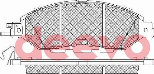 DEEVO BP86740 - Kit de plaquettes de frein, frein à disque cwaw.fr