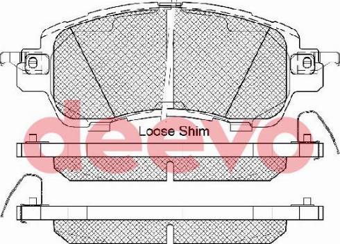 DEEVO BP86760 - Kit de plaquettes de frein, frein à disque cwaw.fr