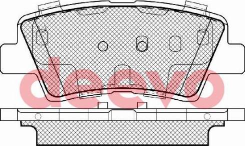 DEEVO BP86720 - Kit de plaquettes de frein, frein à disque cwaw.fr
