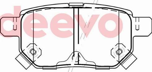 DEEVO BP80540 - Kit de plaquettes de frein, frein à disque cwaw.fr