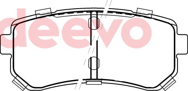 DEEVO BP80680 - Kit de plaquettes de frein, frein à disque cwaw.fr