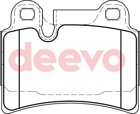 DEEVO BP80620 - Kit de plaquettes de frein, frein à disque cwaw.fr