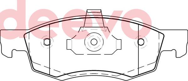 DEEVO BP80180 - Kit de plaquettes de frein, frein à disque cwaw.fr