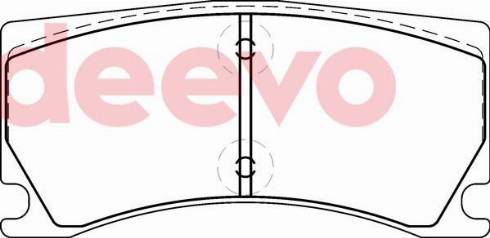 DEEVO BP81980 - Kit de plaquettes de frein, frein à disque cwaw.fr