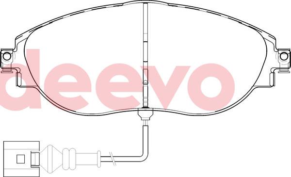 DEEVO BP81620 - Kit de plaquettes de frein, frein à disque cwaw.fr