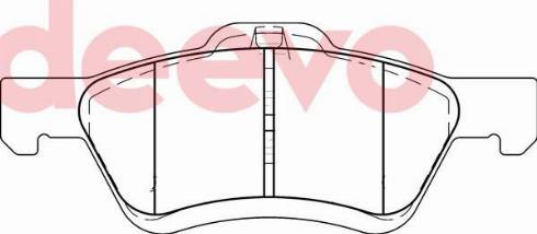 DEEVO BP81800 - Kit de plaquettes de frein, frein à disque cwaw.fr