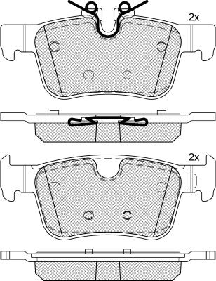 DEEVO BP88500 - Kit de plaquettes de frein, frein à disque cwaw.fr