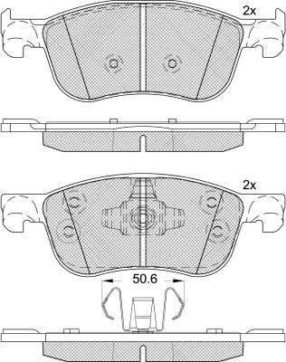 DEEVO BP88100 - Kit de plaquettes de frein, frein à disque cwaw.fr