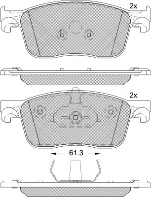 DEEVO BP88120 - Kit de plaquettes de frein, frein à disque cwaw.fr