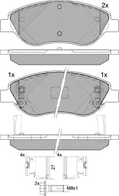 DEEVO BP88380 - Kit de plaquettes de frein, frein à disque cwaw.fr